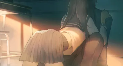 Misty Eru Wallpaper Black/Dark Wallpaper 4K 4613x2497 Eru, Chitanda, And, Hōtarō, Oreki, In, A, Softly, Tar, Lit, Classroom, Wearing, Gray, Ultrawide, 4k
