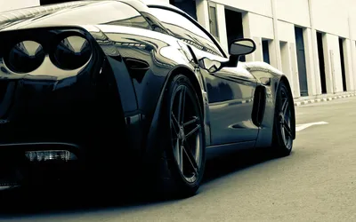 Low Angle Black Cars Wallpaper 4K 1920x1200 Hd, Pc, Desktop, Wallpaper, Showing, A, Low-angle, View, Black, Chevrolet, Corvette, Sports, White, Gray, Ultrawide, Full HD