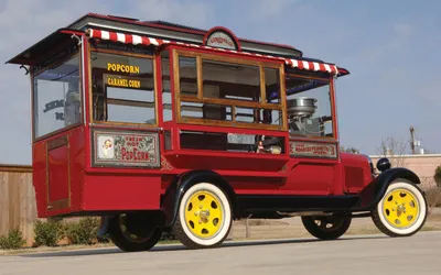 Old Vintage Popcorn Truck Cars Wallpaper 4K 1920x1200 Hd, Pc, Desktop, Wallpaper/background:, Showing, An, Old, Vintage, Ford, Popcorn, Truck, Red, Gray, Ultrawide, Full HD