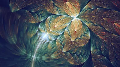 Abstract Fractal Design Glowing Leaf Abstract Wallpaper 4K 1920x1080 Abstract, Fractal, Design, Featuring, Intricate, Glowing, Leaf-like, Patterns, Rich, Dark, Hues, Rendered, Brown, Gray, Ultrawide, Full HD