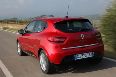 Three Quarter Red Cars Wallpaper 4K 2800x1866 Rear, Three-quarter, View, Of, A, Red, Renault, Clio, Hatchback, Driving, Country, Road, Gray, Ultrawide, QHD