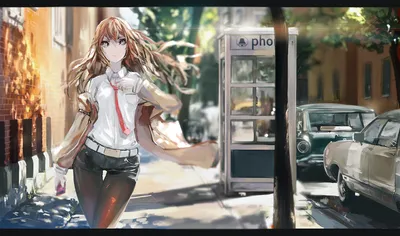 Anime Steins Gate Character Walking Cars Wallpaper 4K 2200x1300 Anime, Hd, Desktop, Wallpaper, Featuring, A, Steins;gate, Character, Steins, Gate, Walking, Confidently, Gray, White, Ultrawide, Full HD