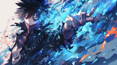 Dreamy Dabi Wallpaper Abstract Wallpaper 4K 2912x1632 Dabi, From, My, Hero, Academia, Is, Portrayed, Dramatically, Anime, Featuring, Vibrant, Blue, Yellow, Ultrawide, QHD
