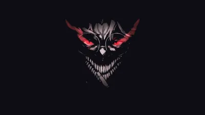 Dreamy Dandadan Wallpaper Black/Dark Wallpaper 4K 8534x4800 Dandadan, Character, With, Glowing, Red, Eyes, And, A, Sinister, Grin, Set, Against, Gray, Brown, Ultrawide, 4K