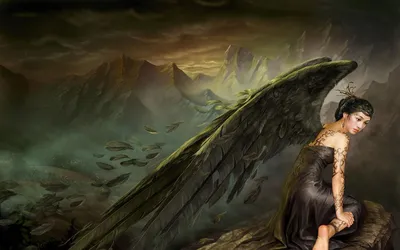 Calm Fantasy Wallpaper Fantasy Wallpaper 4K 1680x1050 Hd, Wallpaper, Featuring, A, Fantasy, Scene, With, An, Angelic, Figure, Adorned, Dark, Gray, Brown, Ultrawide