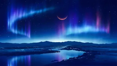 Radiant Fantasy Wallpaper Space Wallpaper 4K 3840x2160 A, Stunning, Hd, Fantasy, Landscape, Wallpaper, Featuring, Crescent, Moon, Starry, Night, Sky, Brown, Ultrawide, 4k