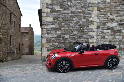 Golden Red Wallpaper World Wallpaper 4K 1900x1265 Hd, Desktop, Wallpaper, Featuring, A, Red, Mini, Cooper, Convertible, Parked, Beside, Stone, White, Gray, Ultrawide