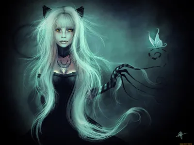 Fantasy Themed Woman Animals Wallpaper 4K 2048x1534 A, Striking, Fantasy-themed, Image, Of, Woman, With, Long, Flowing, Hair, Ethereal, Aura, Brown, Gray, Landscape, Full HD