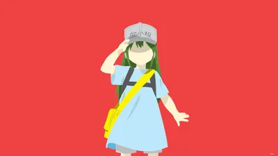Minimalist Anime Platelet Minimal Wallpaper 4K 1920x1080 Minimalist, Anime, Hd, Desktop, Wallpaper, Of, Platelet, From, Cells, Work, Hataraku, Saibou, Red, White, Ultrawide, Full HD