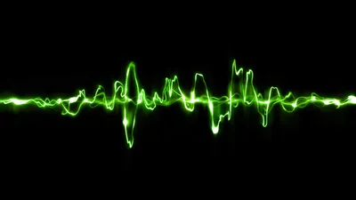 Abstract Green Neon Lines Abstract Wallpaper 4K 1920x1080 Abstract, Green, Neon, Lines, Form, An, Irregular, Waveform, Against, Black, Creating, Dynamic, Blue, Brown, Ultrawide, Full HD