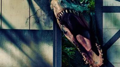 Bold Roaring Wallpaper Black/Dark Wallpaper 4K 1920x1080 Hd, Pc, Desktop, Wallpaper, Featuring, A, Roaring, T-rex, Movie, Jurassic, World, Blending, Gray, Ultrawide, Full HD