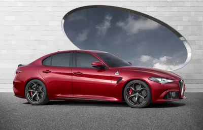 Epic Red Wallpaper Cars Wallpaper 4K 5000x3200 Red, Alfa, Romeo, Giulia, Car, Parked, Before, A, Circular, Architectural, Opening, Under, White, Ultrawide, 4k