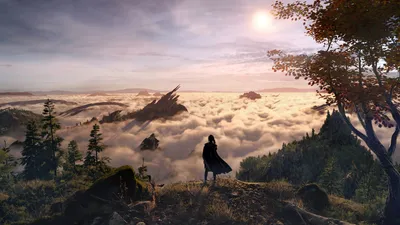 Dark Video Wallpaper Nature Wallpaper 4K 1920x1080 Hd, Pc, Desktop, Wallpaper/background:, From, The, Video, Game, Forspoken, Lone, Cloaked, Figure, White, Ultrawide, Full HD