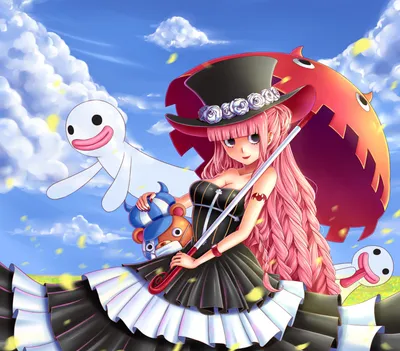 Vibrant Anime Wallpaper Black/Dark Wallpaper 4K 1366x1200 Anime, Hd, Desktop, Wallpaper, Of, A, One, Piece, Character, Long, Pink, Hair, White, Square