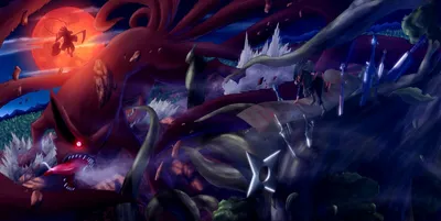 Radiant Definition Wallpaper Black/Dark Wallpaper 4K 2149x1080 High-definition, Desktop, Wallpaper, Featuring, Hashirama, Senju, Kurama, And, Madara, Uchiha, Naruto, Dramatic, Gray, Ultrawide, Full HD