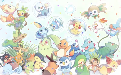Dark Anime Wallpaper Abstract Wallpaper 4K 3200x2000 Anime-style, Hd, Pokemon, Wallpaper, Featuring, Multiple, Playful, Characters, Bright, Cheerful, Scene, Bubbles, White, Ultrawide, QHD