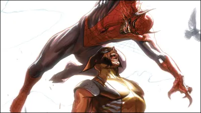 Crisp Spiderman Wallpaper Abstract Wallpaper 4K 1920x1080 Spiderman, Vs., Wolverine, By, Gabriele, Dell'otto, Dell, 039, Otto, White, Brown, Ultrawide, Full HD