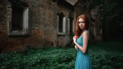 Model Long Red World Wallpaper 4K 2048x1152 Hd, Desktop, Wallpaper, Featuring, A, Model, With, Long, Red, Hair, Flowing, Blue, Gray, Ultrawide, Full HD