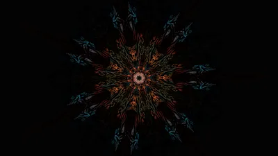 Vivid Vibrant Wallpaper Abstract Wallpaper 4K 1920x1080 Vibrant, Abstract, Kaleidoscope, Pattern, In, Rich, Colors, Radiates, Symmetrically, Against, Dark, Designed, Brown, Black, Ultrawide, Full HD