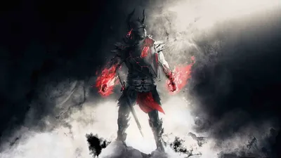 Epic Powerful Wallpaper Fantasy Wallpaper 4K 1920x1080 A, Powerful, Fantasy, Warrior, Stands, Boldly, Amidst, Swirling, Smoke, Wielding, Fiery, Energy, White, Ultrawide, Full HD