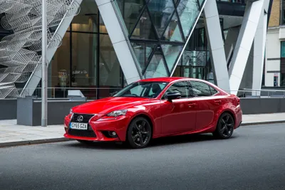 Red Lexus Sedan Modern Glass Cars Wallpaper 4K 3600x2400 Red, Lexus, Is, Sedan, Parked, By, A, Modern, Glass, Building, Crisp, Vehicle, Gray, Landscape, QHD