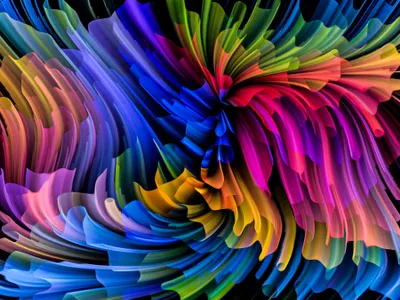 Bright Colorful Wallpaper Abstract Wallpaper 4K 3600x2700 Colorful, Abstract, Swirl, Of, Layered, Rainbow, Ribbons, Vivid, Colors, Dynamic, Quad, Desktop, Red, Brown, Landscape, QHD