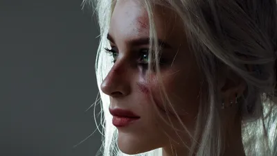 Radiant Close Wallpaper Abstract Wallpaper 4K 3840x2160 Close-up, 4k, Uhd, Cosplay, Portrait, Of, Ciri, From, Witcher, Wild, Hunt, Featuring, Gray, Ultrawide