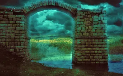 Dark Stpne Wallpaper Black/Dark Wallpaper 4K 2560x1600 Stpne, Arch, On, Foggy, Night, Brown, Ultrawide, QHD