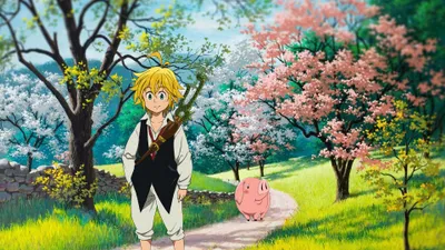 Misty Meliodas Wallpaper Nature Wallpaper 4K 3840x2160 Hd, Desktop, Wallpaper, Featuring, Meliodas, And, Hawk, From, Anime, Seven, Deadly, Sins, White, Gray, Ultrawide, 4k