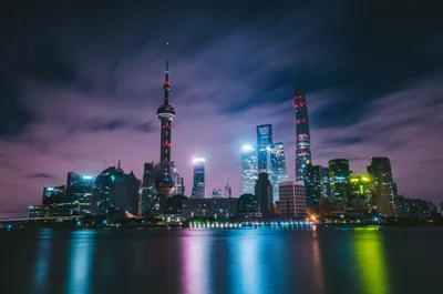 Calm Oriental Wallpaper World Wallpaper 4K 4709x3119 Oriental, Pearl, Tower, Skyscraper, Night, City, Skyline, Man, Made, Shanghai, Desktop, Gray, Ultrawide, 4k