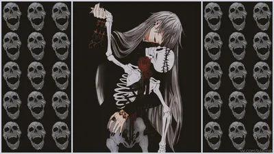 Radiant Undertaker Wallpaper Black/Dark Wallpaper 4K 3840x2160 Undertaker, Black, Butler, Anime, Wallpaper, Pale, Long-haired, Long, Haired, Skeletal, Gray, Ultrawide, 4k
