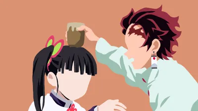 Moody Minimalist Wallpaper Minimal Wallpaper 4K 3840x2160 Minimalist, Anime, 4k, Ultra, Hd, Desktop, Wallpaper, Of, Tanjiro, Kamado, Gently, Pouring, Orange, Purple, White, Ultrawide