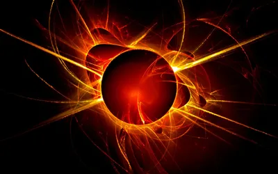 Bright Abstract Wallpaper Black/Dark Wallpaper 4K 1920x1200 Abstract, Orange, Design, With, Fiery, Glowing, Lines, Radiating, Dark, Central, Sphere, Creating, Red, Brown, Ultrawide, Full HD