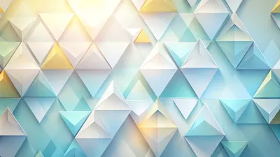 Vivid Bright Wallpaper Gradients Wallpaper 4K 4096x2304 Bright, White, Triangular, Shapes, Layered, With, Subtle, Gradients, Pastel, Yellow, Light, Blue, Ultrawide, 4k