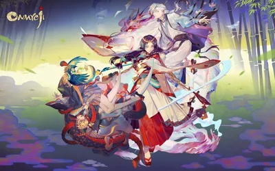 Onmyoji Themed Stylized Abstract Wallpaper 4K 2880x1800 Hd, Onmyoji-themed, Desktop, Wallpaper, Featuring, Stylized, Characters, In, Vibrant, Mystical, Setting, White, Ultrawide, QHD