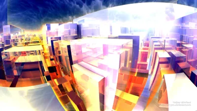 Vivid Vibrant Wallpaper Abstract Wallpaper 4K 3840x2160 A, Vibrant, Colorful, 3d, Abstract, Fractal, Cityscape, Created, Mandelbulb, Featuring, Geometric, Shapes, White, Ultrawide, 4k