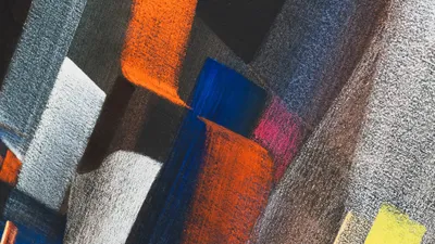 Calm Abstract Wallpaper Abstract Wallpaper 4K 3840x2160 Abstract, Painted, Design, With, Textured, Brushstrokes, In, Orange, Blue, Pink, Gray, Yellow, White, Ultrawide, 4k