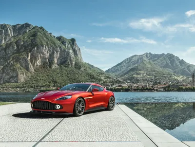 Red Aston Martin Vanquish Nature Wallpaper 4K 4096x3101 A, Red, Aston, Martin, Vanquish, Grand, Tourer, Parked, Lakeside, Mountains, Captured, Ultra, White, Landscape, 4k