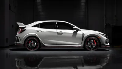 White Civic Type Red Black/Dark Wallpaper 4K 2560x1440 White, Honda, Civic, Type, R, With, Red, Accents, Reflected, Glossy, Floor, Showcased, Gray, Ultrawide, QHD