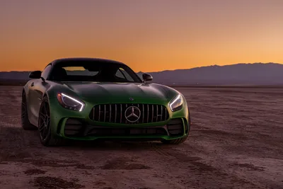 Moody Green Wallpaper Nature Wallpaper 4K 7217x4817 A, Green, Mercedes-amg, Gt, Supercar, Parked, On, Desert, Landscape, Sunset, Captured, Ultra, Gray, 4k