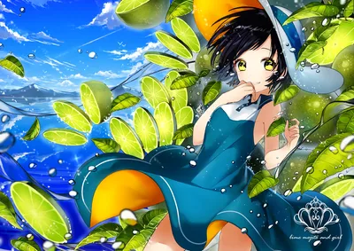 Vibrant Anime Girl Dark Hair Black/Dark Wallpaper 4K 1920x1357 Vibrant, Anime-style, Hd, Pc, Desktop, Wallpaper, Featuring, A, Girl, Dark, Hair, Yellow, Green, Purple, Pink, Landscape, Full HD