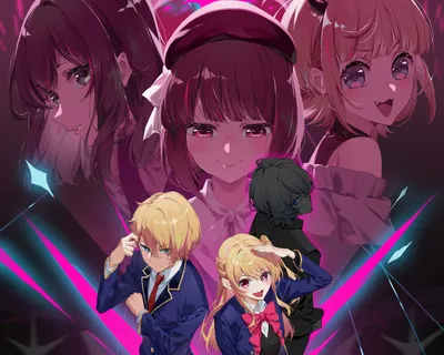 Sleek Anime Wallpaper Abstract Wallpaper 4K 5750x4600 4k, Ultra, Hd, Anime, Wallpaper, Featuring, Vibrant, Characters, Oshi, Neon, Light, Effects, Gray, Brown, Square