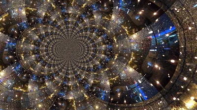 Abstract Fractal Mirrored Abstract Wallpaper 4K 1920x1080 Abstract, Fractal, Hd, Pc, Desktop, Wallpaper, A, Mirrored, Kaleidoscope, Tunnel, Concentric, Rings, Black, Brown, Ultrawide, Full HD