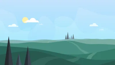 Vector Plain Trees Clear Nature Wallpaper 4K 5120x2880 Vector, Plain, With, Trees, And, Clouds, On, A, Clear, Day, Landscape, White, Ultrawide, 4k
