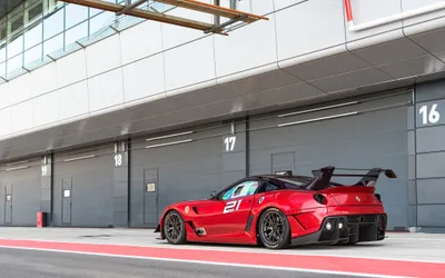Dreamy Red Wallpaper Cars Wallpaper 4K 2048x1280 Red, Ferrari, 599xx, Race, Car, Parked, In, Front, Garage, Doors, Captured, Desktop, White, Ultrawide, Full HD