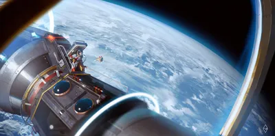 Space Walk Fahmi Fauzi Space Wallpaper 4K 3500x1745 Space, Walk, By, Fahmi, Fauzi, Gray, White, Ultrawide, QHD