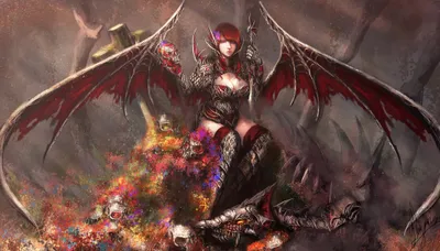 Serene Fierce Wallpaper Fantasy Wallpaper 4K 2000x1143 A, Fierce, Woman, Warrior, Adorned, In, Ornate, Armor, Dark, Wings, Sits, Triumphantly, Gray, Brown, Ultrawide, Full HD