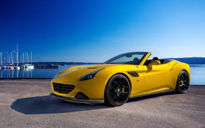 Luxury Yellow California Cars Wallpaper 4K 2880x1800 Hd, Desktop, Wallpaper, Of, A, Luxury, Yellow, Ferrari, California, Convertible, Parked, Marina, Gray, Ultrawide, QHD