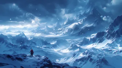 Epic Quad Wallpaper Nature Wallpaper 4K 2912x1632 2k, Quad, Hd, Anime, Landscape, A, Solitary, Figure, Snowy, Mountain, Ridge, Brown, Gray, Ultrawide, QHD