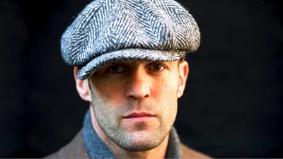 Celebrity Jason Statham Wearing Black/Dark Wallpaper 4K 1920x1080 Hd, Desktop, Wallpaper, Featuring, Celebrity, Jason, Statham, Wearing, Herringbone, Flat, Cap, Stern, White, Gray, Ultrawide, Full HD